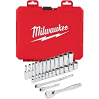 Milwaukee 932464943 - Juego de llaves de carraca (1-4&quot-- métrico- 28 piezas)- color rojo